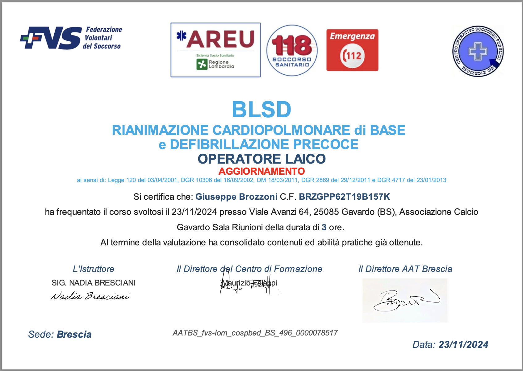 Diploma di Istruttore di Difesa Personale